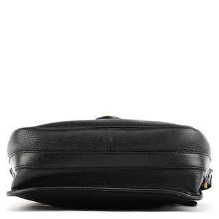 Coach Black Leather Turnlock Crossbody Bag
