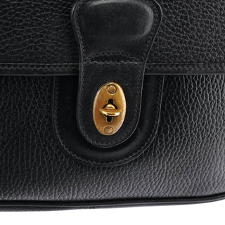 Coach Black Leather Turnlock Crossbody Bag