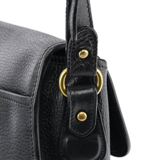 Coach Black Leather Turnlock Crossbody Bag