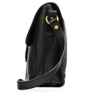 Coach Black Leather Turnlock Crossbody Bag