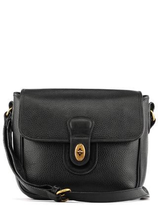Coach Black Leather Turnlock Crossbody Bag