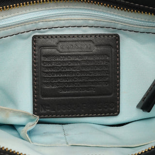 Coach Black Leather Turnlock Tote Bag