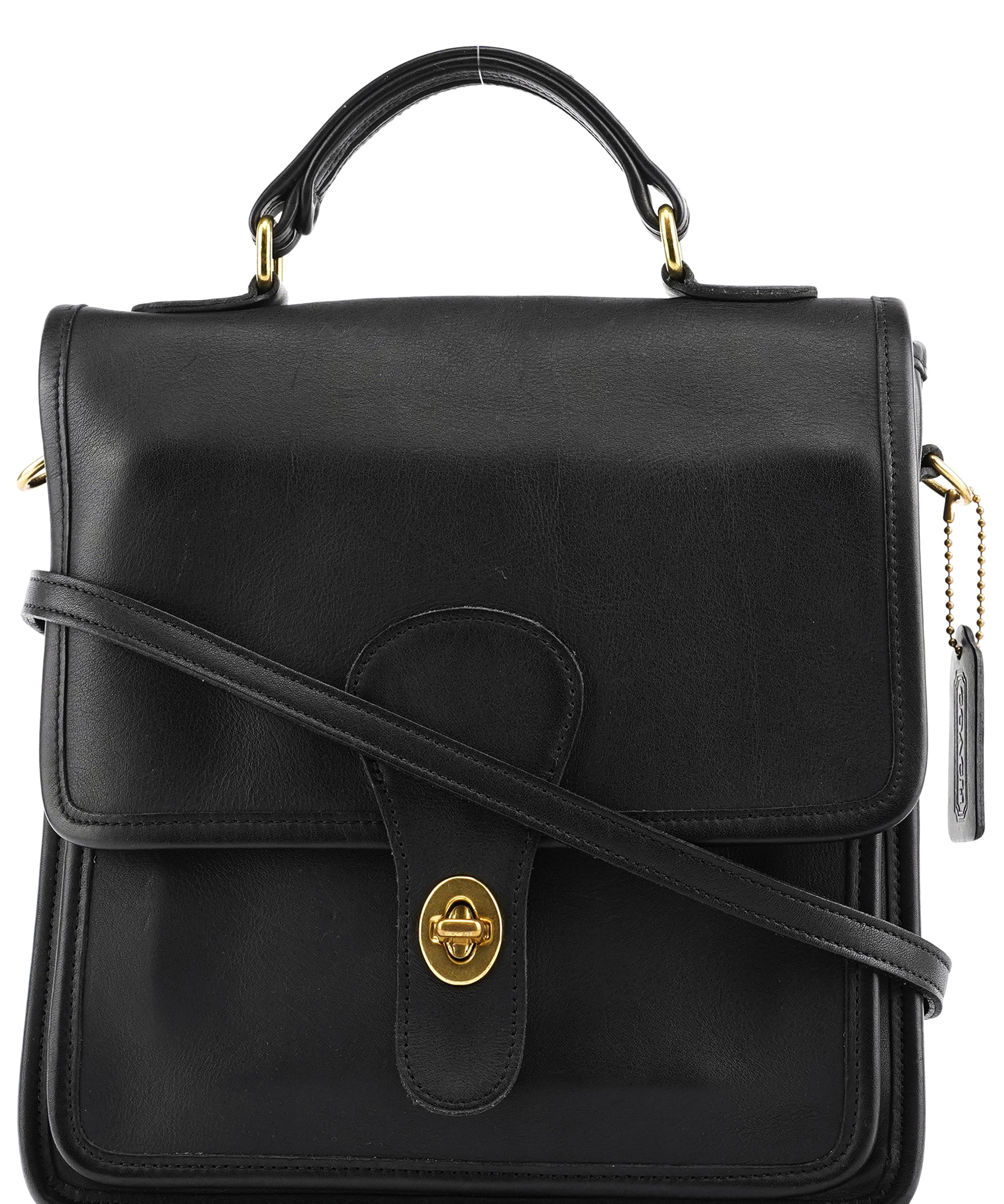 Coach Black Leather Willis 2-Way Bag
