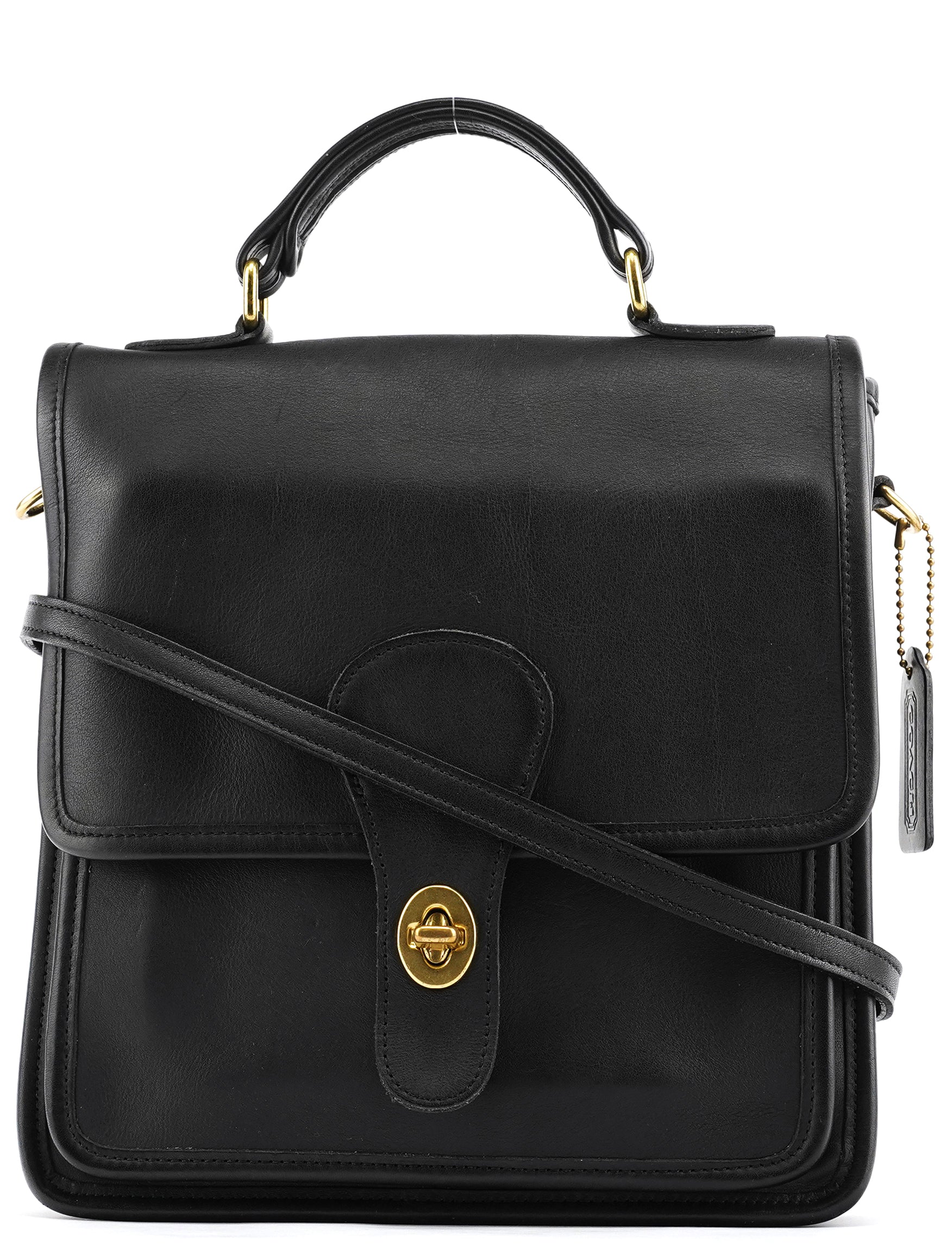 Coach Willis 2-Way Bag aus schwarzem Leder