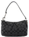 Coach Black Monogram Canvas Calfskin Shoulder Bag