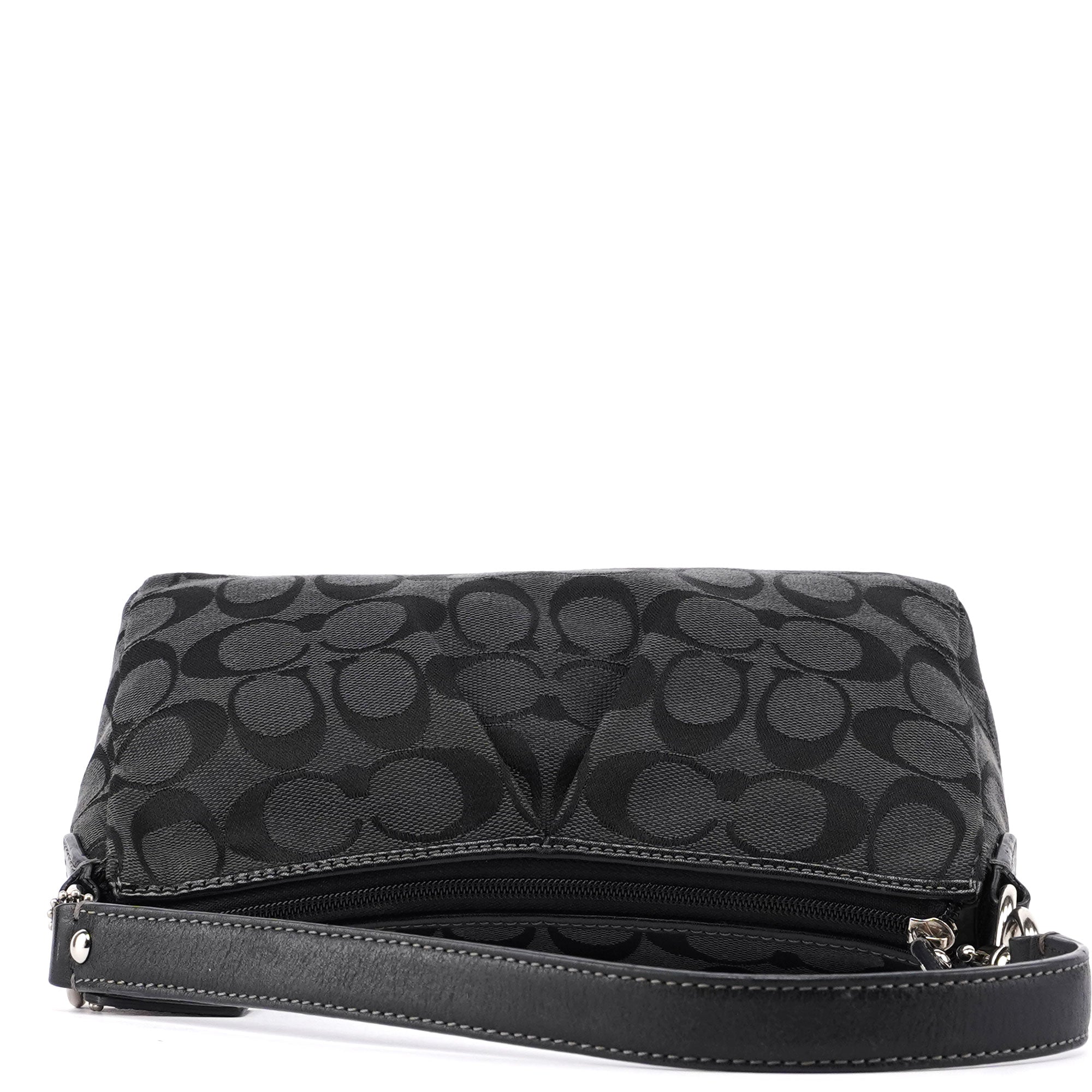 Coach Sac porté épaule en toile monogramme et cuir de veau noirs