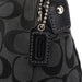 Coach Black Monogram Canvas Calfskin Shoulder Bag