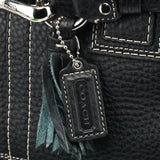Coach Sac cabas Hamptons en cuir grainé noir