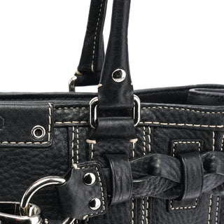 Coach Black Pebbled Leather Hamptons Tote Bag