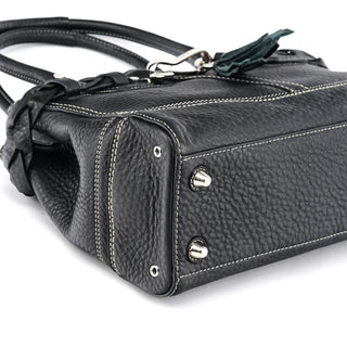 Coach Black Pebbled Leather Hamptons Tote Bag