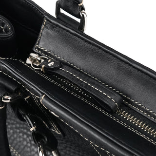 Coach Black Pebbled Leather Hamptons Tote Bag