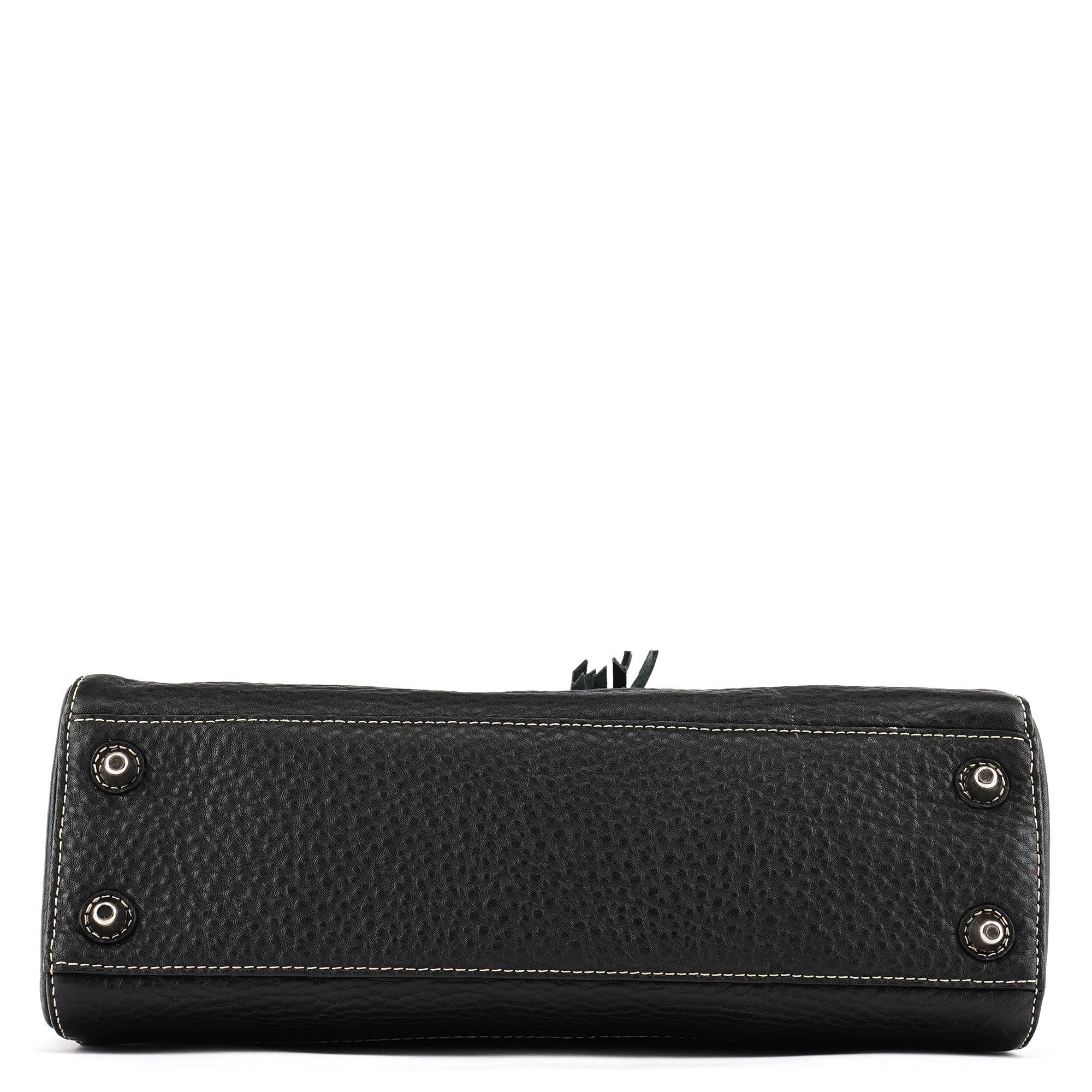 Coach Sac cabas Hamptons en cuir grainé noir