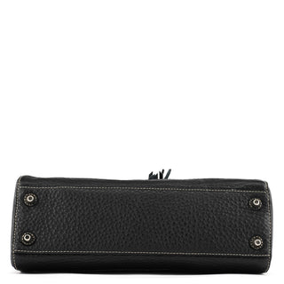 Coach Black Pebbled Leather Hamptons Tote Bag