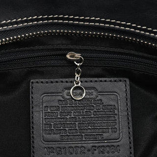 Coach Black Pebbled Leather Hamptons Tote Bag