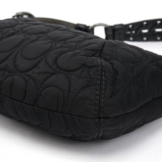 Coach Black Quilted Nylon Shoulder Bag