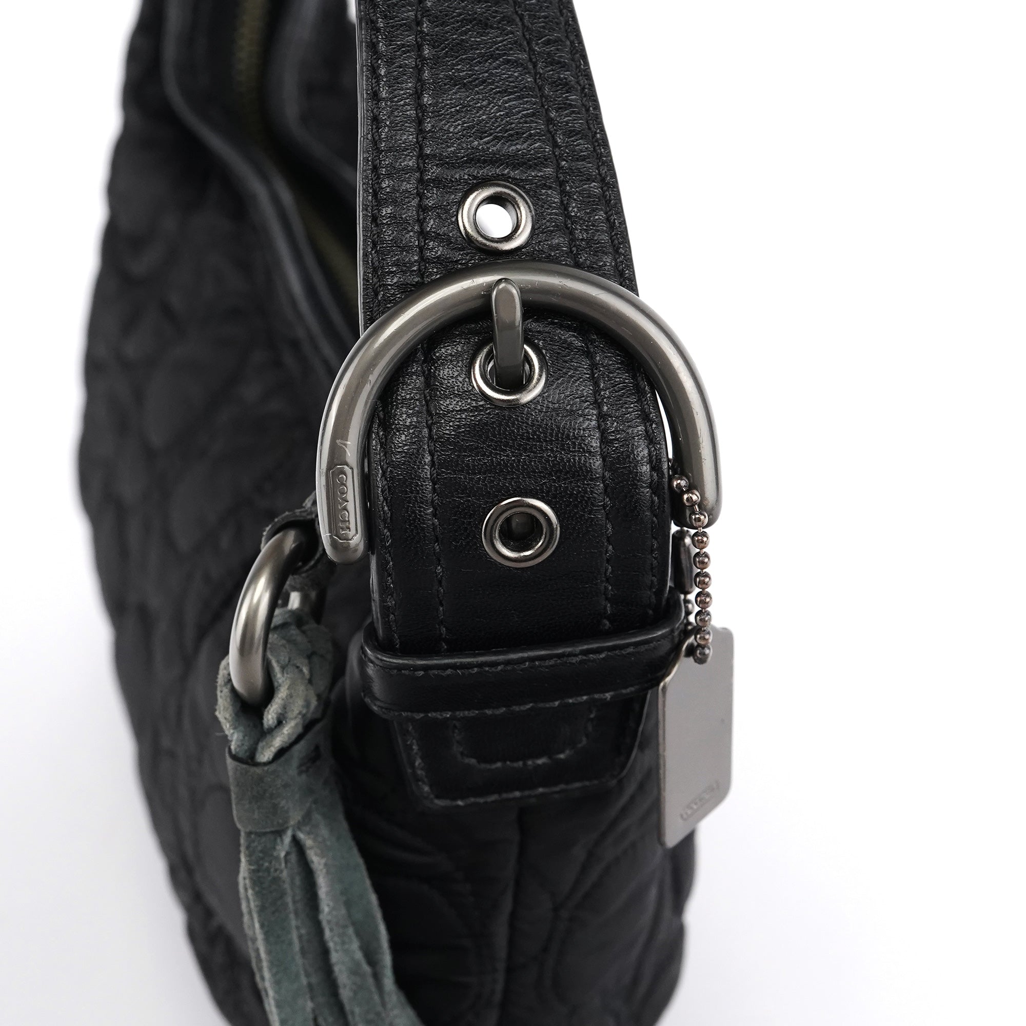 Coach Black Quilted Nylon Shoulder Bag