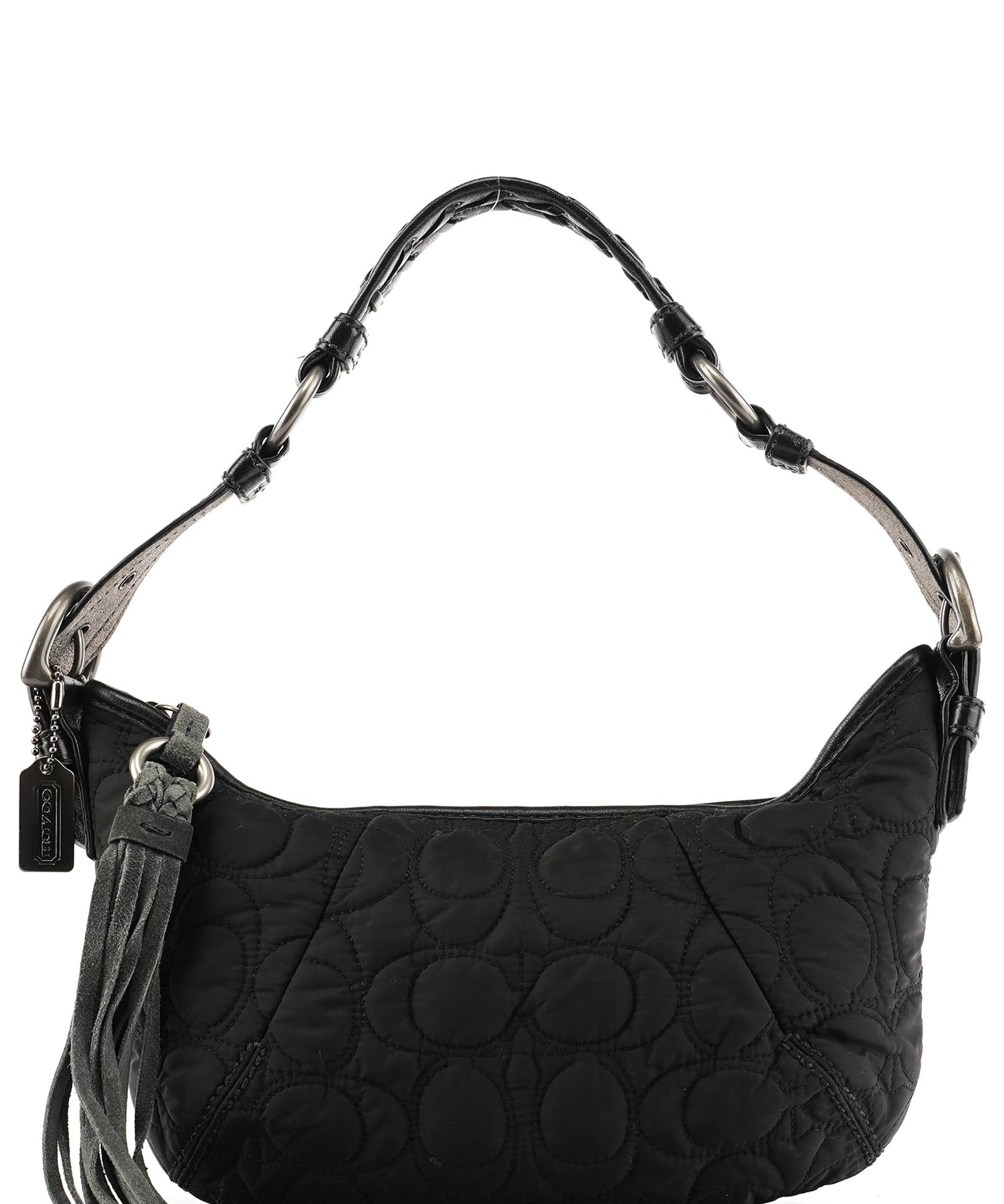 Coach Black Quilted Nylon Shoulder Bag