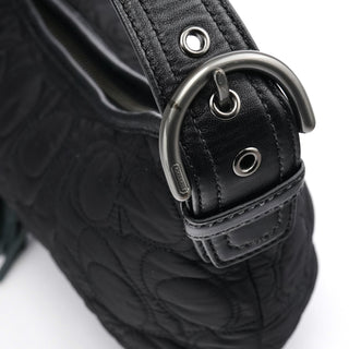 Coach Black Quilted Nylon Shoulder Bag