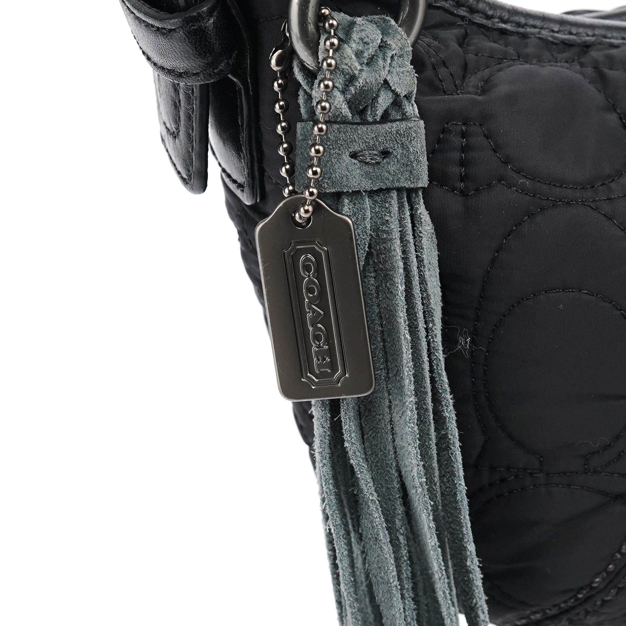 Coach Black Quilted Nylon Shoulder Bag