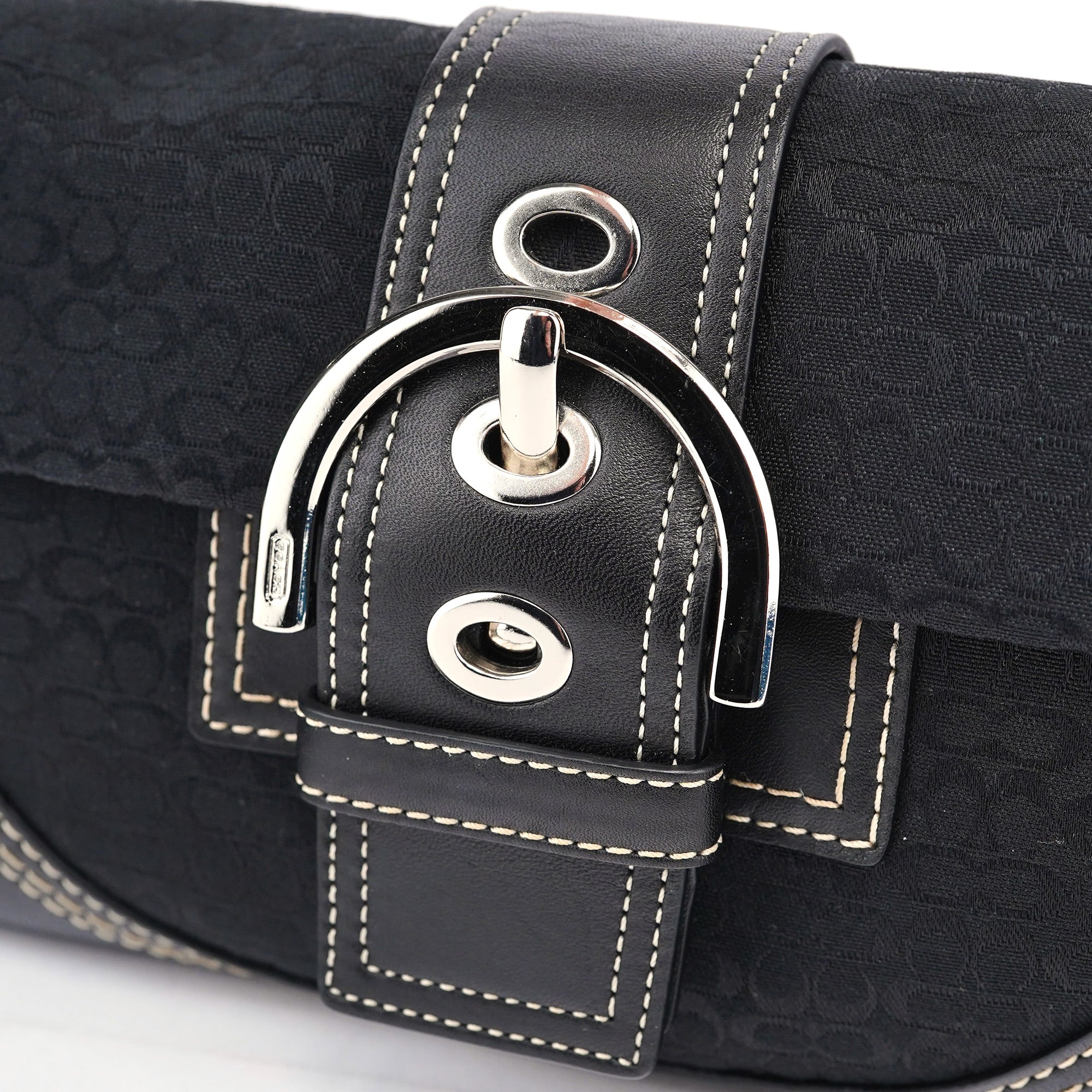 Coach Black Signature C Soho Shoulder Bag