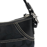 Coach Black Signature Canvas Shoulder Bag