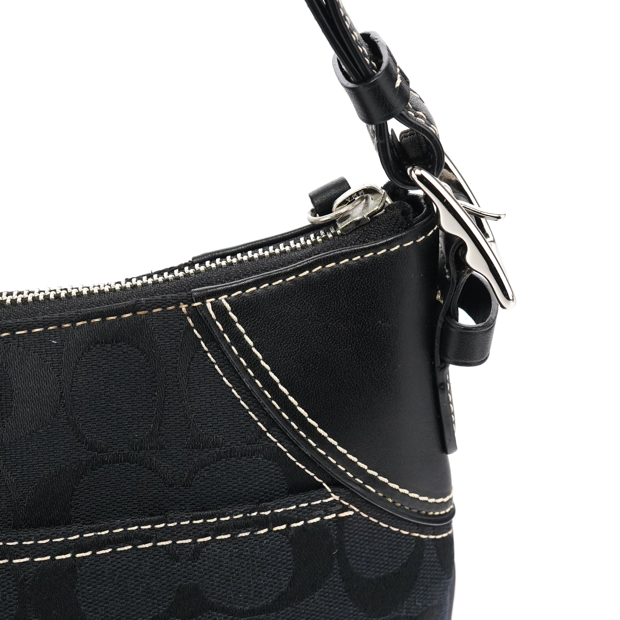 Coach Black Signature Canvas Shoulder Bag