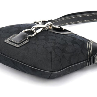 Coach Black Signature Canvas Shoulder Bag