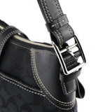 Coach Black Signature Canvas Shoulder Bag