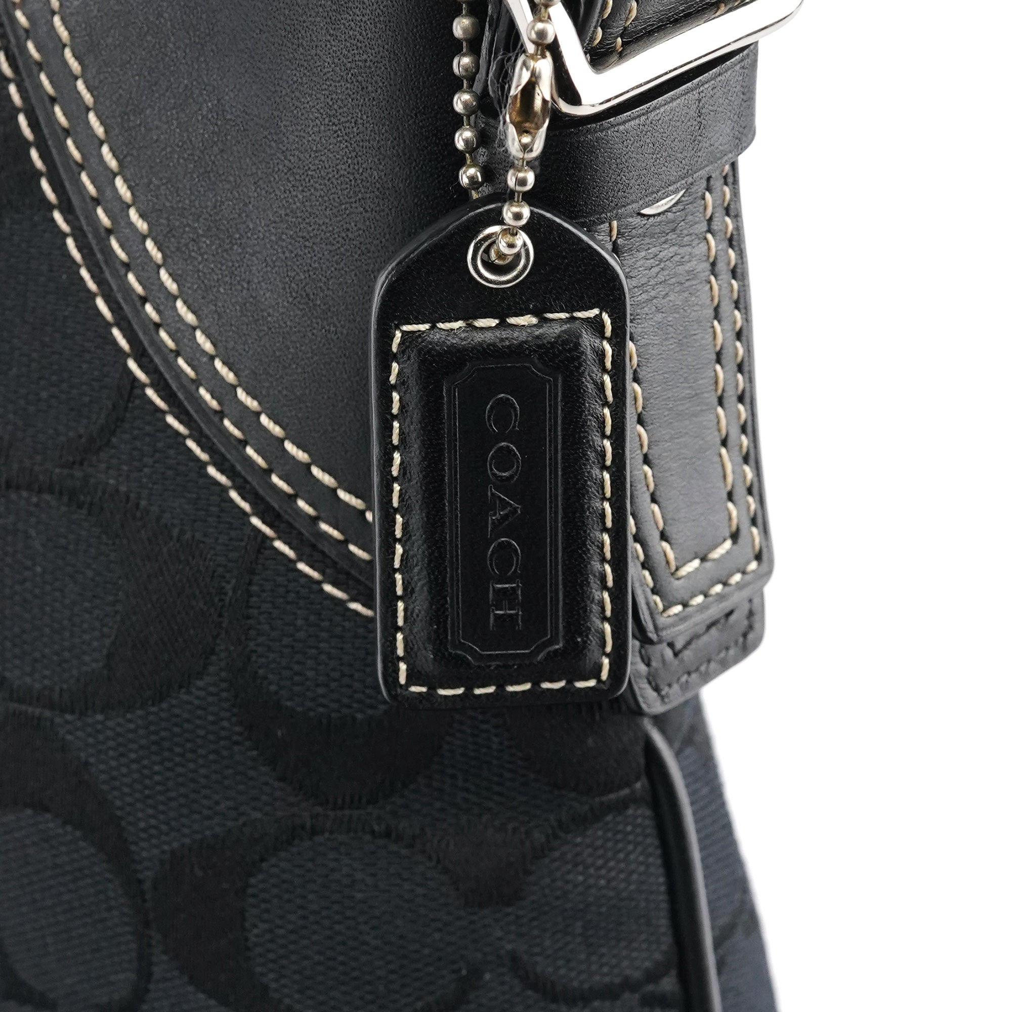 Coach Black Signature Canvas Shoulder Bag