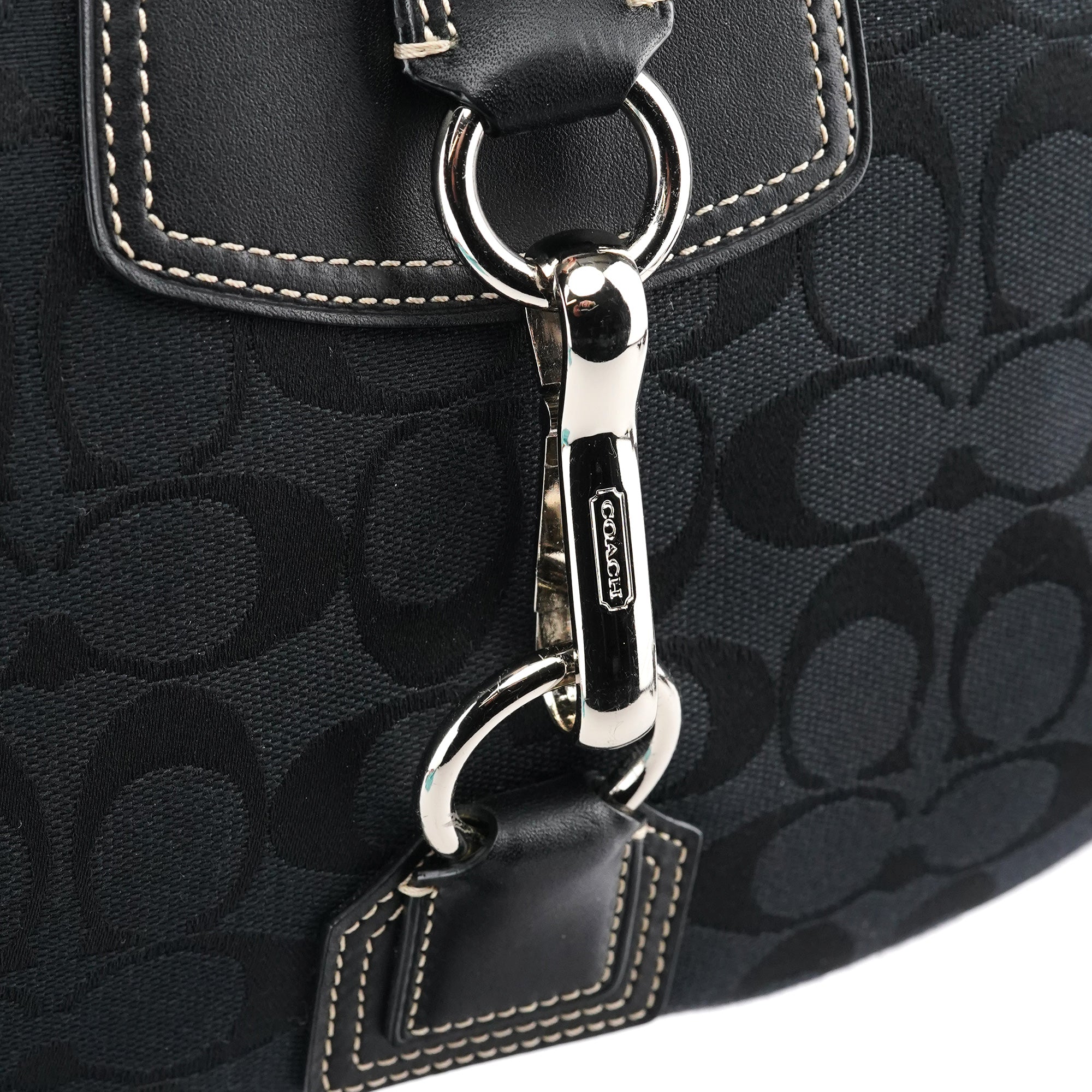 Coach Black Signature Canvas Shoulder Bag