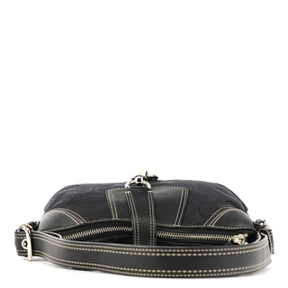 Coach Black Signature Canvas Shoulder Bag