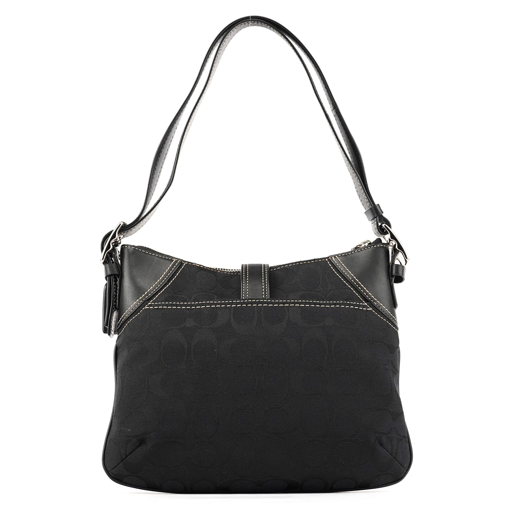 Coach Black Signature Canvas Shoulder Bag