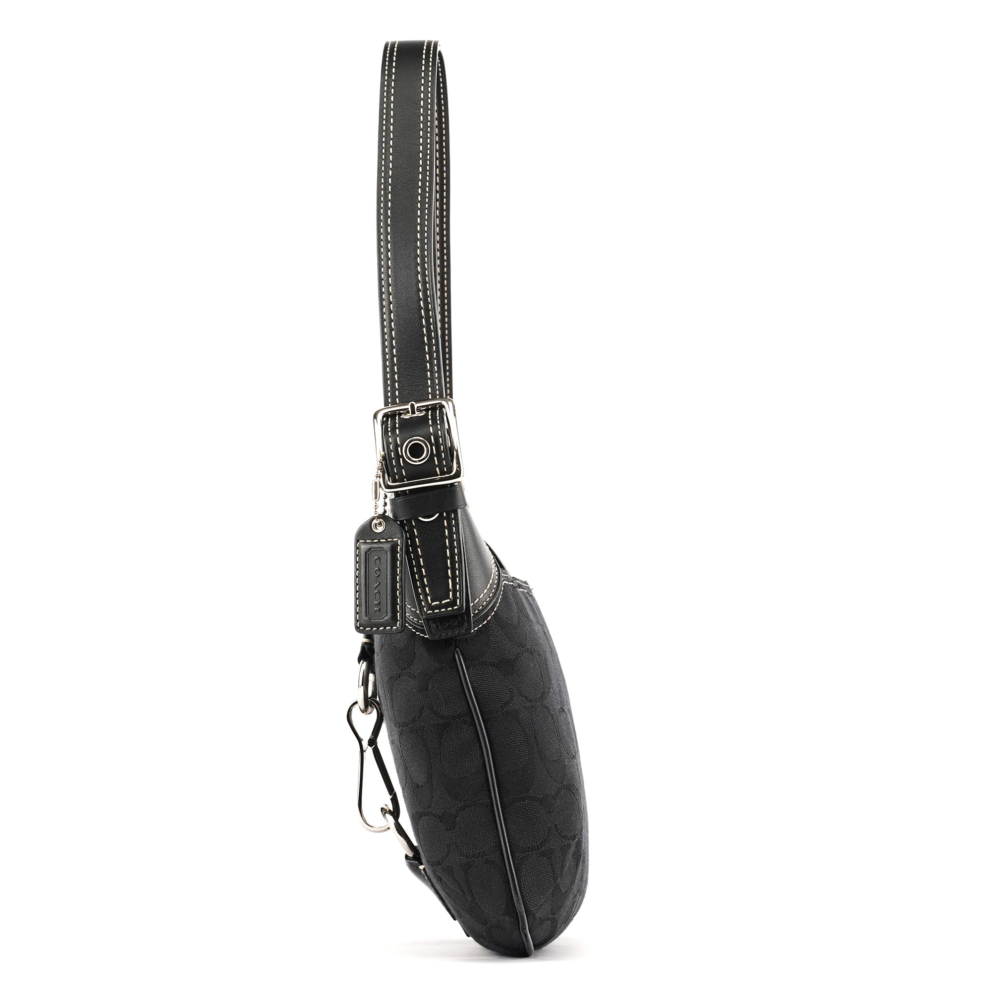 Coach Black Signature Canvas Shoulder Bag