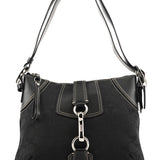 Coach Black Signature Canvas Shoulder Bag