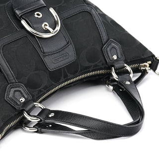 Coach Black Signature Canvas Soho Tote Bag