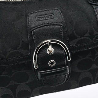 Coach Black Signature Canvas Soho Tote Bag
