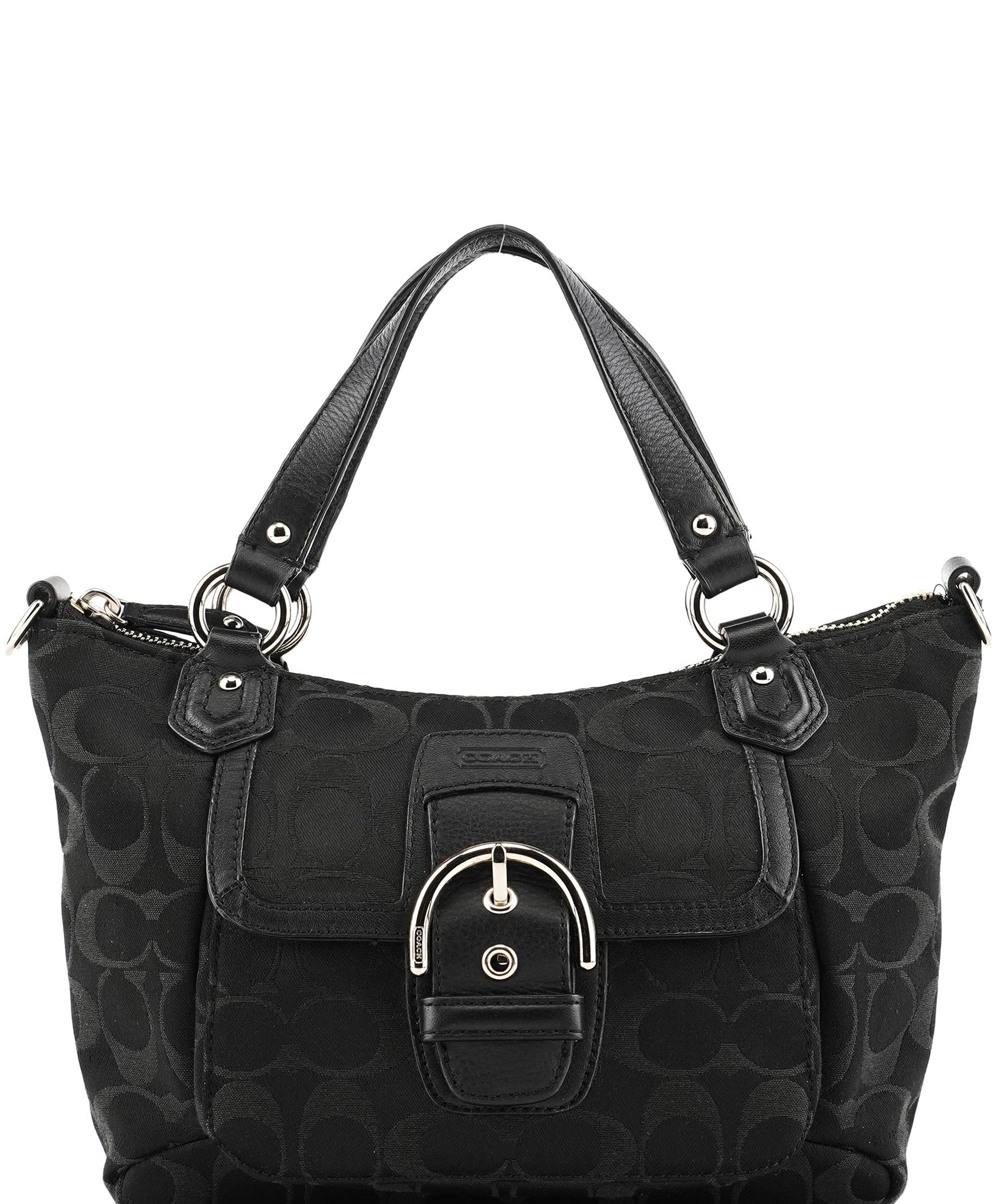 Coach Black Signature Canvas Soho Tote Bag