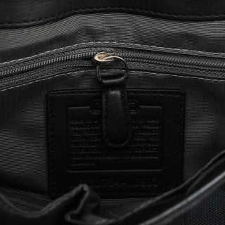 Coach Black Signature Canvas Turnlock Shoulder Bag