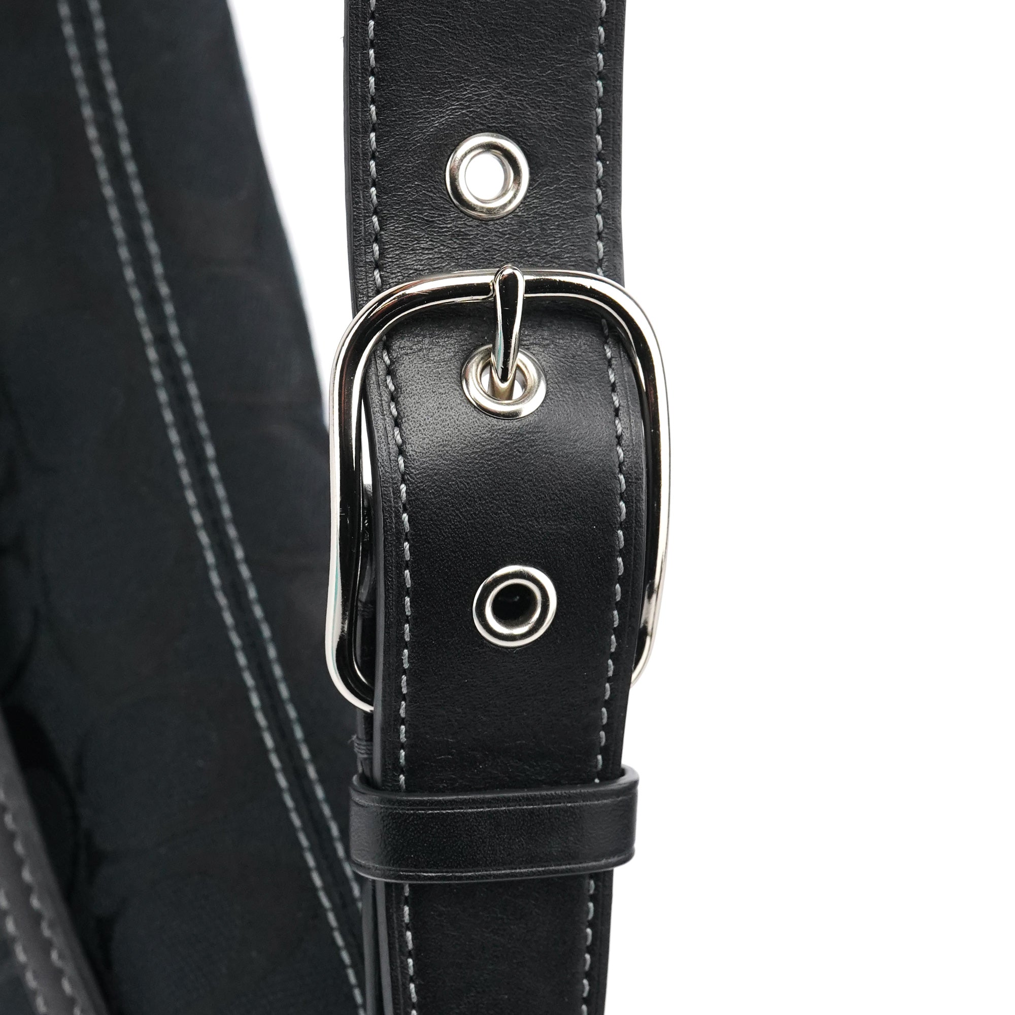 Coach Sac porté épaule à fermoir tournant en toile Signature noire