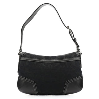 Coach Black Signature Canvas Turnlock Shoulder Bag