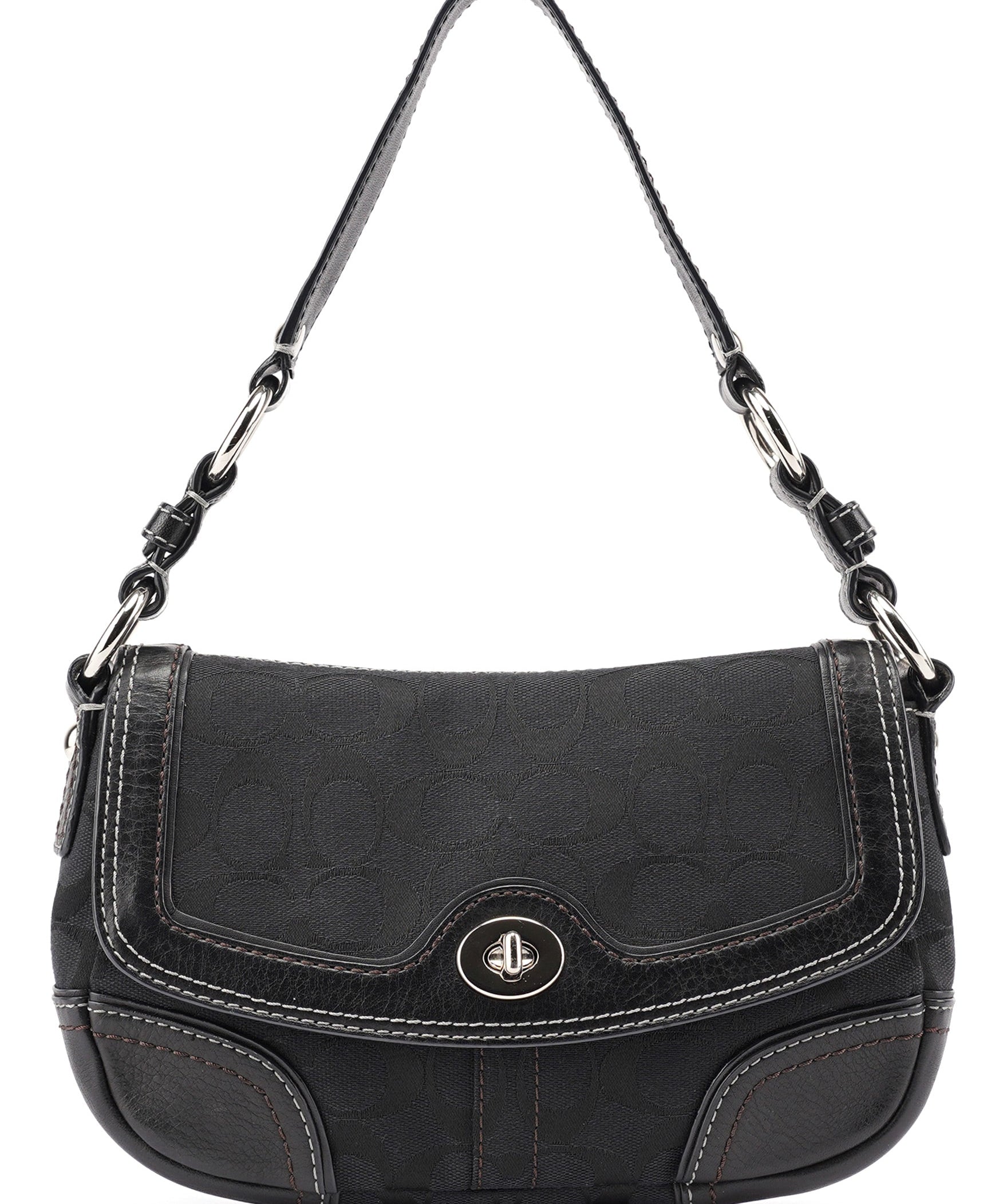 Coach Black Turnlock Shoulder Bag