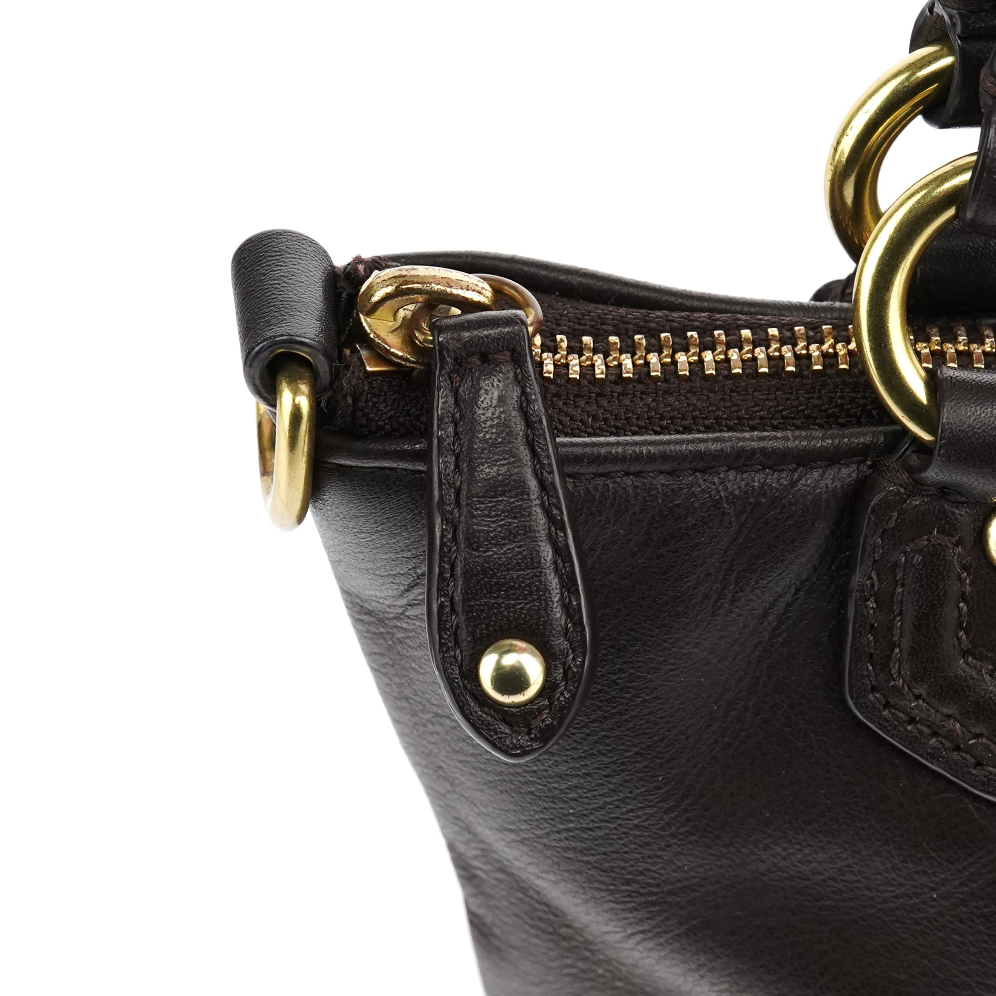 Coach Sac deux portés Soho en cuir marron