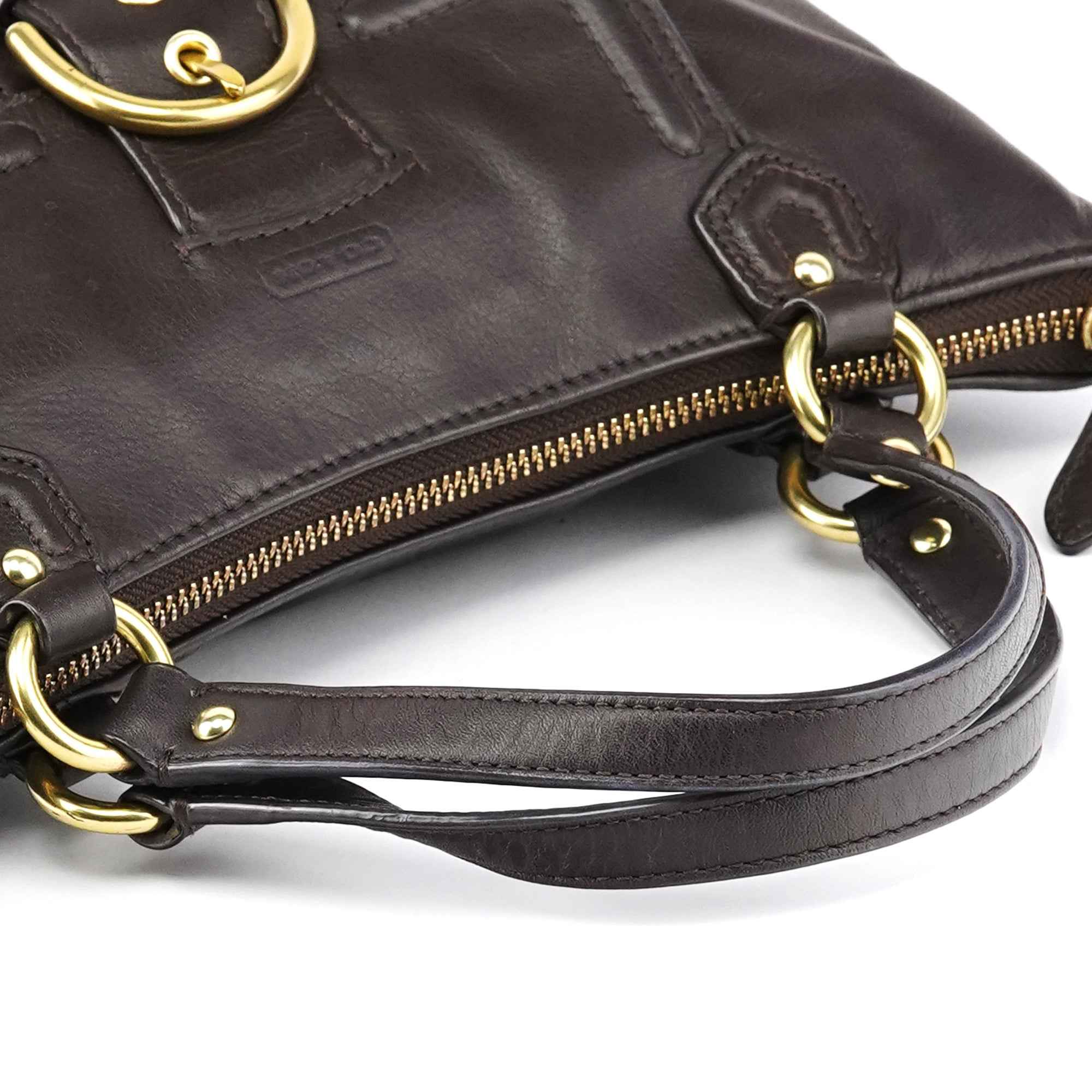 Coach Sac deux portés Soho en cuir marron