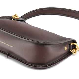 Coach Brown Leather Turnlock Shoulder Bag