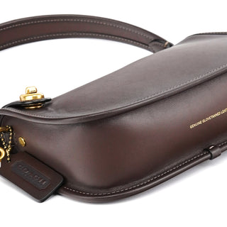 Coach Brown Leather Turnlock Shoulder Bag