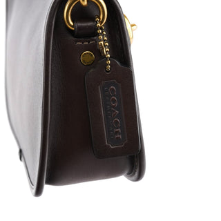 Coach Brown Leather Turnlock Shoulder Bag