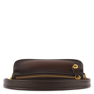 Coach Brown Leather Turnlock Shoulder Bag