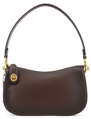 Coach Brown Leather Turnlock Shoulder Bag