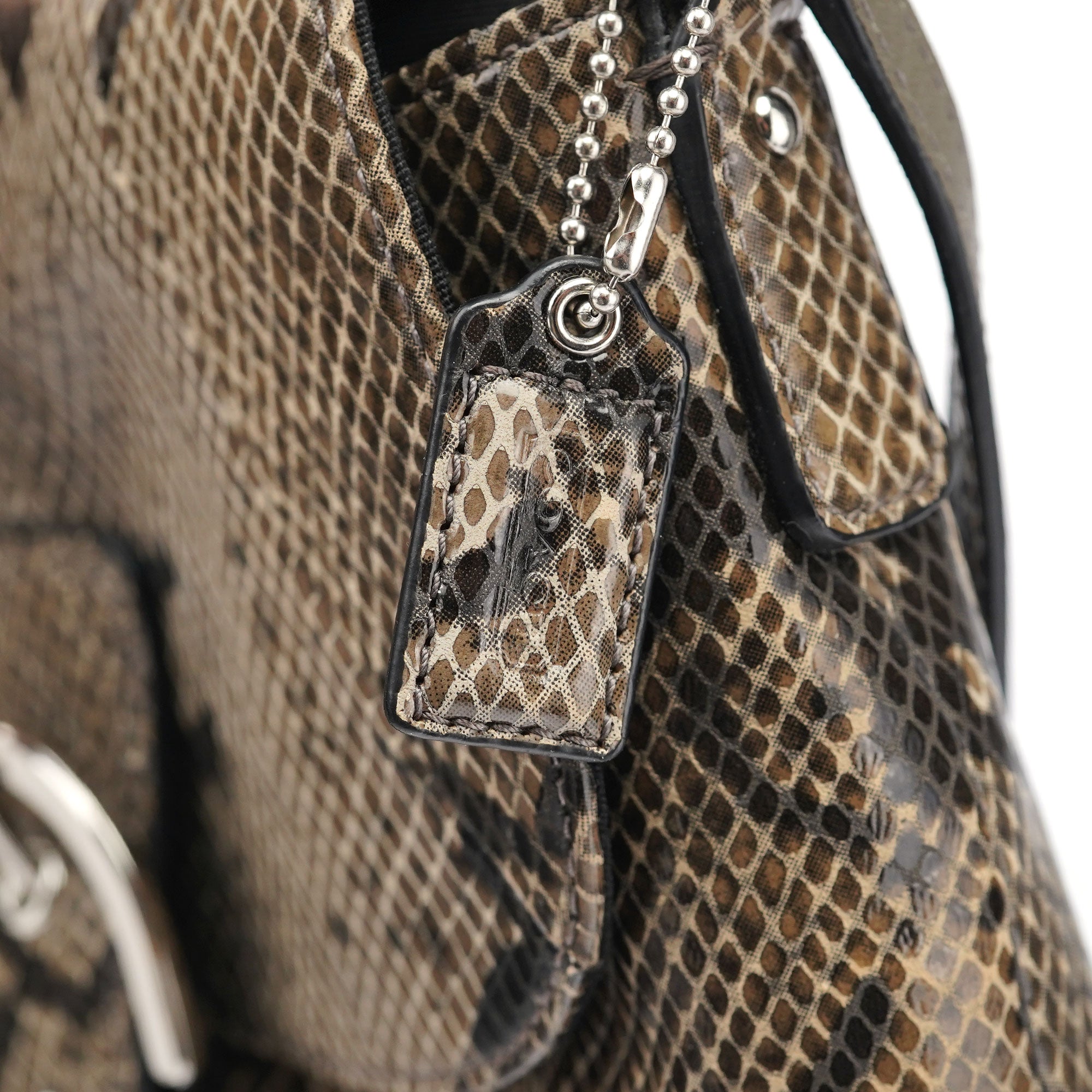 Coach Brown Snake Embossed Soho Crossbody Bag