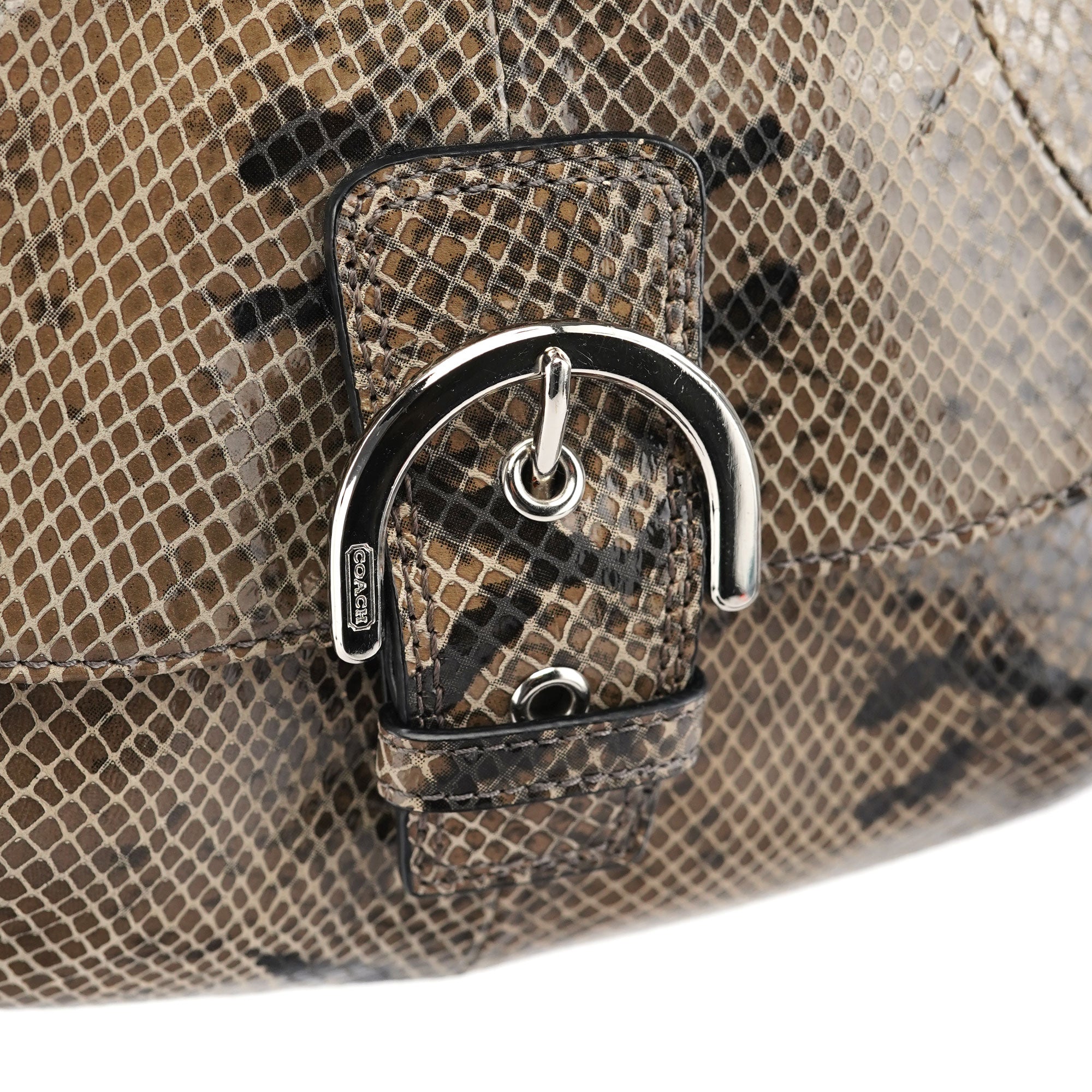 Coach Brown Snake Embossed Soho Crossbody Bag